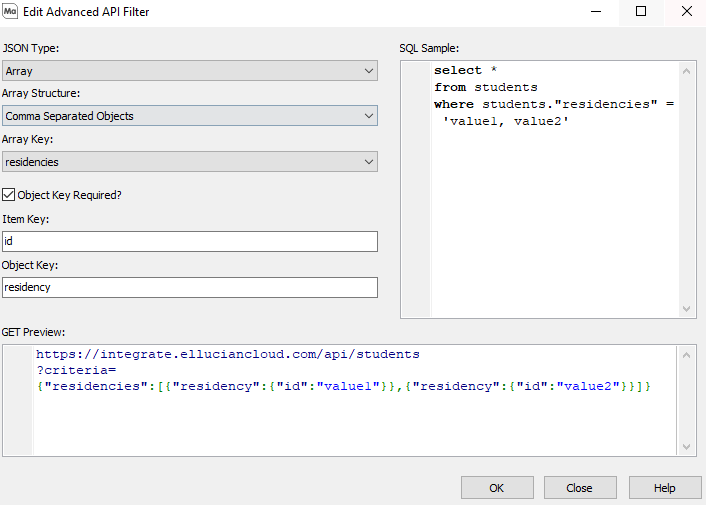 Select Object or Array as your JSON Type. 